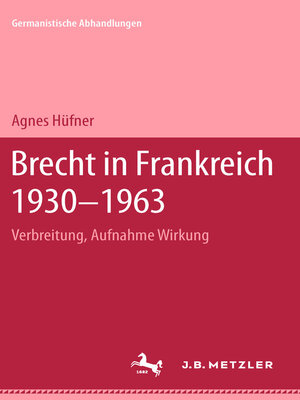 cover image of Brecht in Frankreich 1930–1963